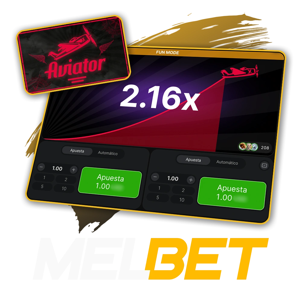 Entrá al panel principal del juego Aviator desde el encabezado de Melbet para empezar tus apuestas de vuelo.