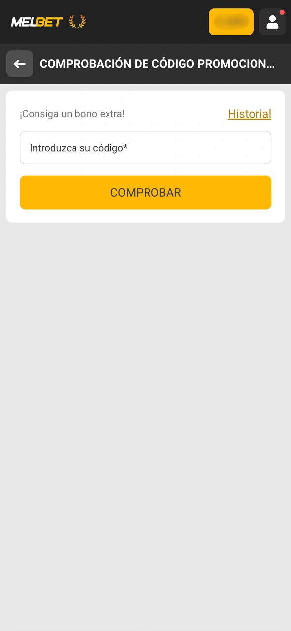 Aplicá tu cupón especial en el campo correspondiente de Melbet para obtener beneficios extra.