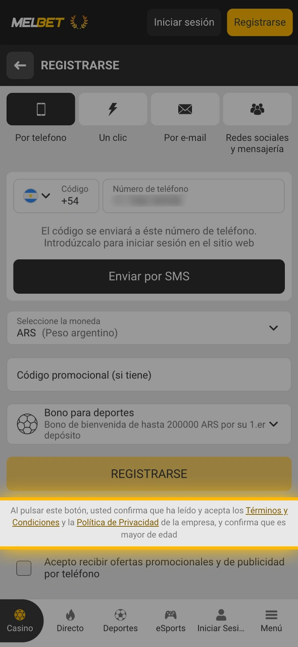 Validá las condiciones legales y la mayoría de edad requerida para apostar en Melbet.