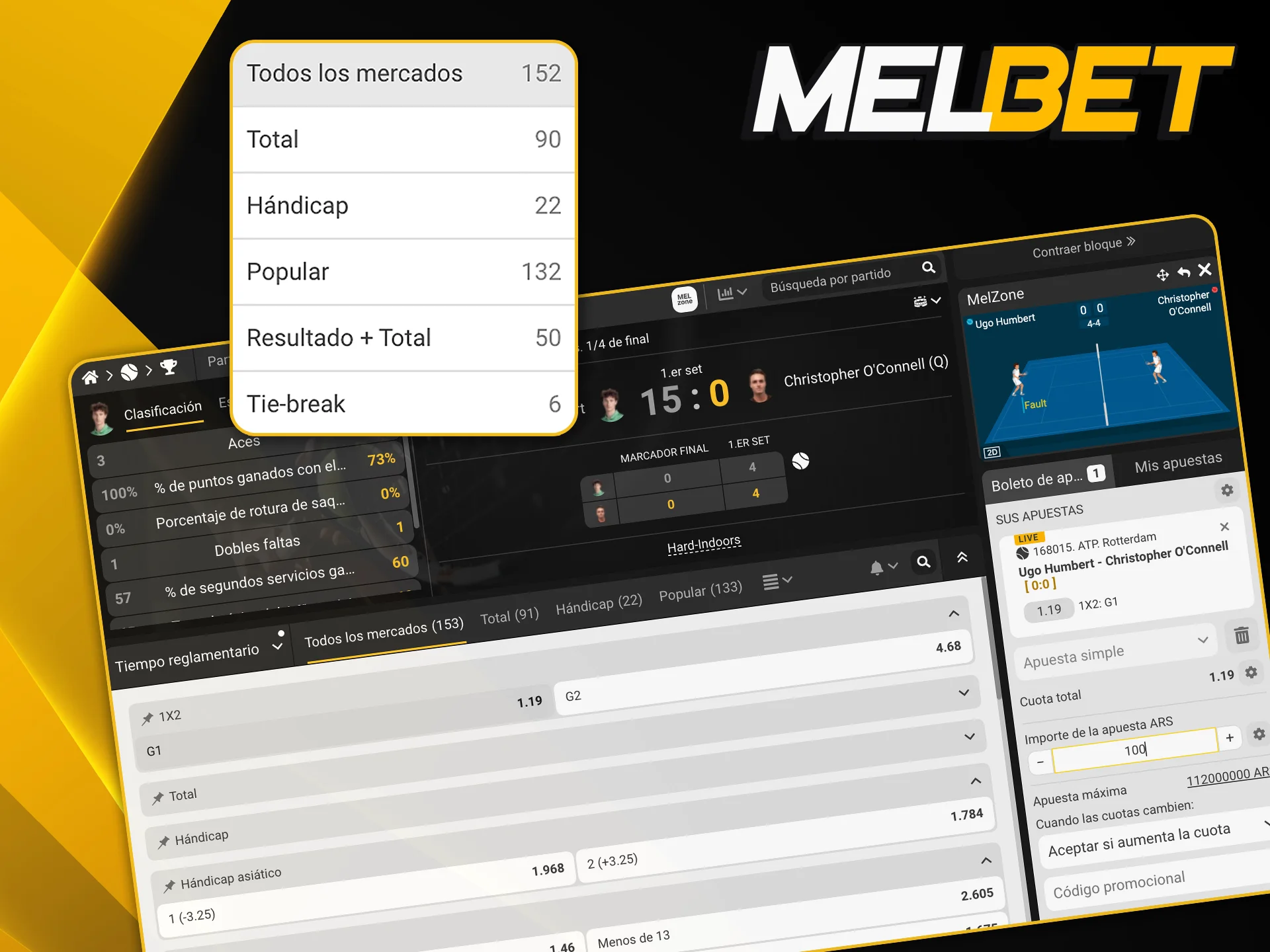 Conocé los beneficios de elegir Melbet para tus apuestas de tenis, incluyendo cuotas competitivas y mercados variados.